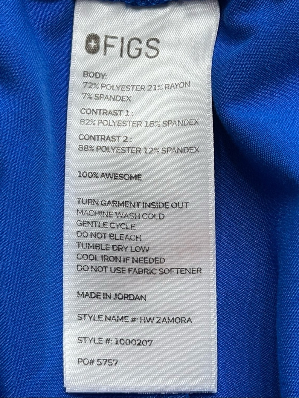 Figs Zamora Jogger Scrub Pants Womens Size 2XL High Waist Blue 29” Inseam - Picture 4 of 14